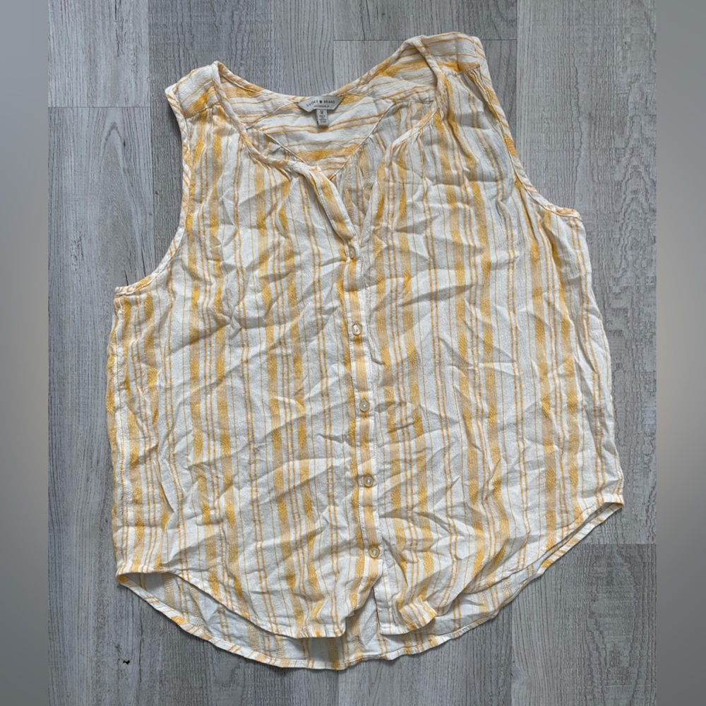 Lucky brand orange and white Tank